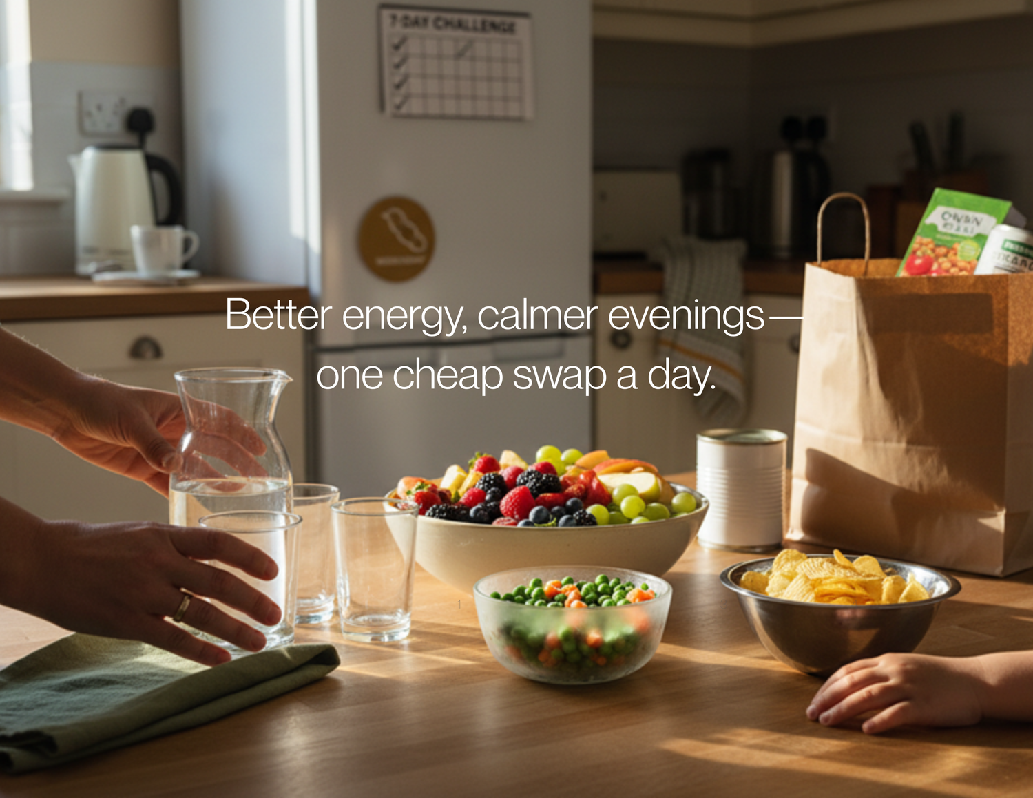 Better Energy, Calmer Evenings Story printable poster for students showing energy management and evening routine strategies